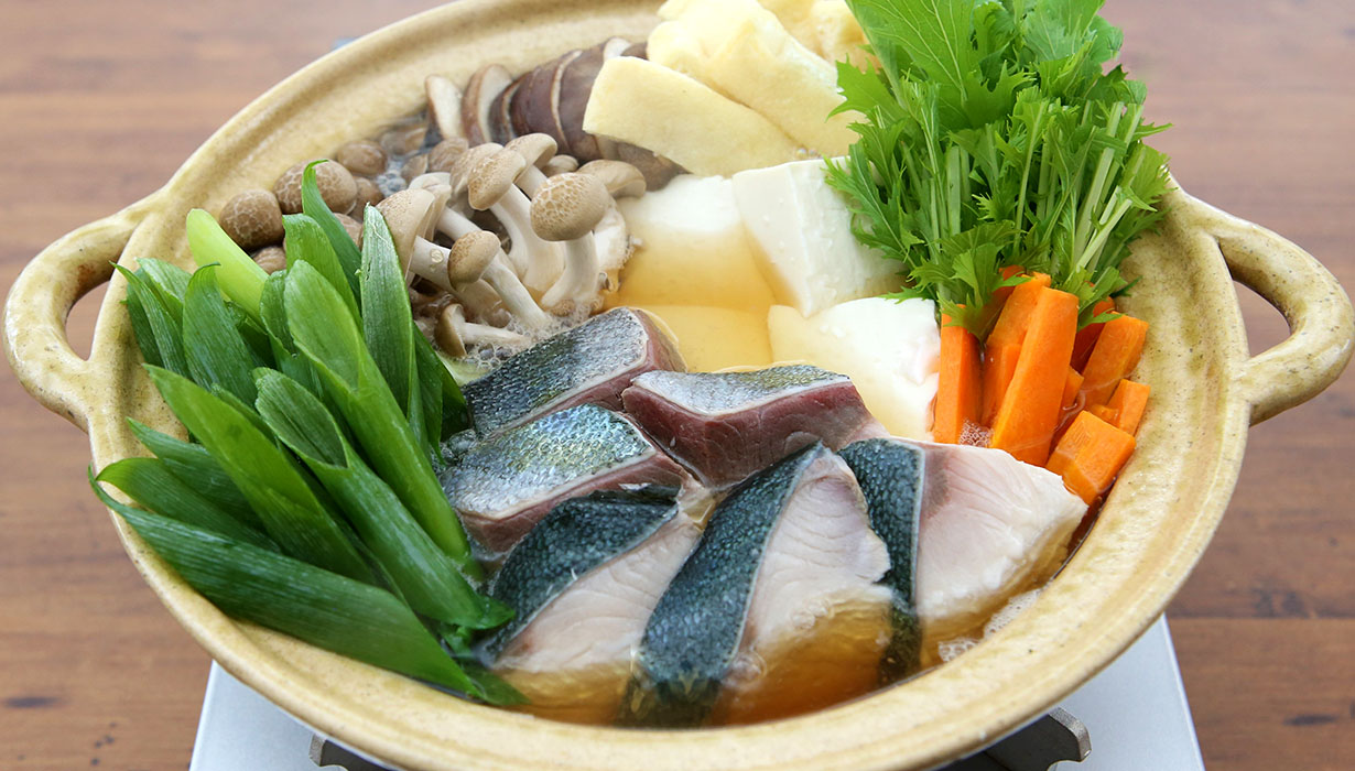 まるごと九条ねぎとぶりの寄せ鍋