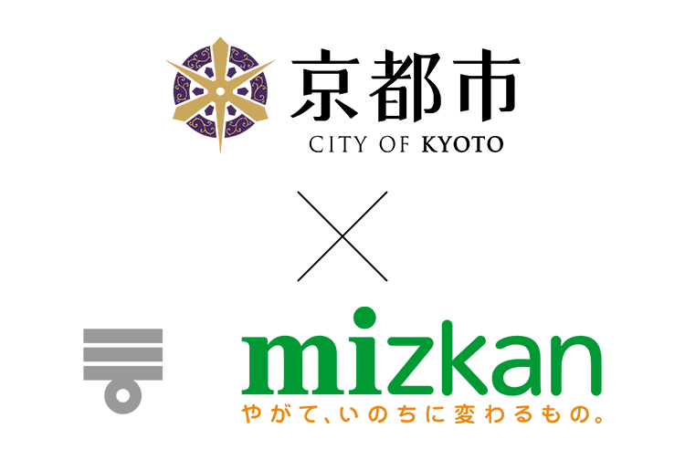 ロゴ：京都市×mizkan